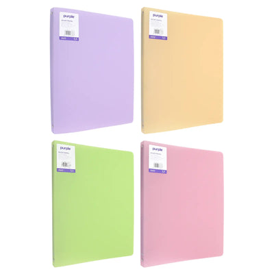 Purple Classeur PP Souple Velvet Pastel – 4 Anneaux – 31x24 cm - Librairie Oxford City