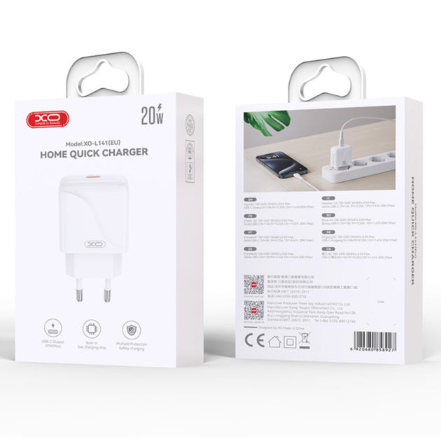 XO L141 20W Single USB-C vers Lightning