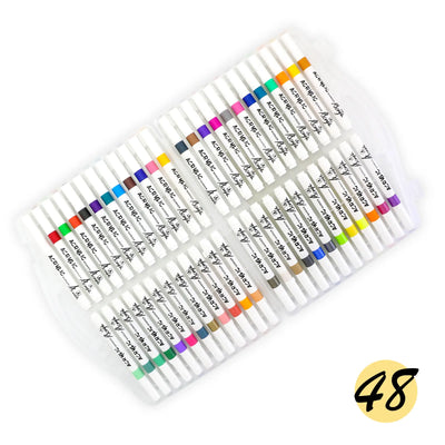 Set de 48 Marqueurs Acryliques Kaino – Acrylic Marker Pen - Librairie Oxford City