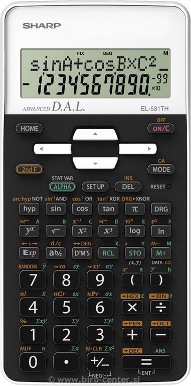 Calculatrice Scientifique SHARP EL - 531THB - WH - Librairie Oxford City