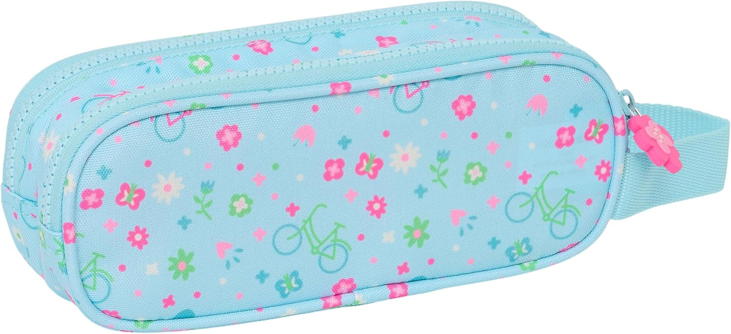 Trousse Safta 2 Compartiments Motif Bicyclette