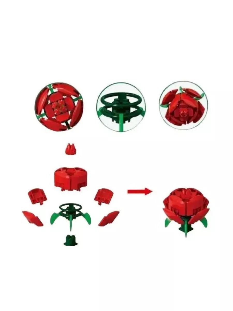 Zuanma Building Block Flower Rose Frame 848 Pcs 6+ - Librairie Oxford City