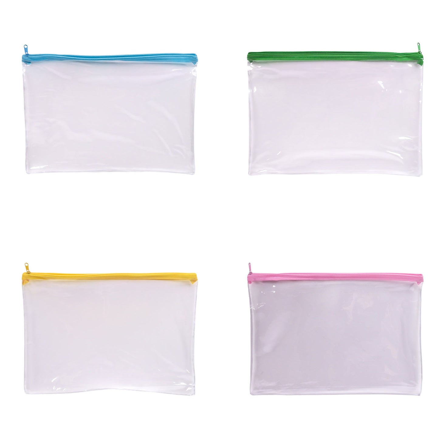 Pochette Zip Transparente A4 — 4 Coloris - Librairie Oxford City