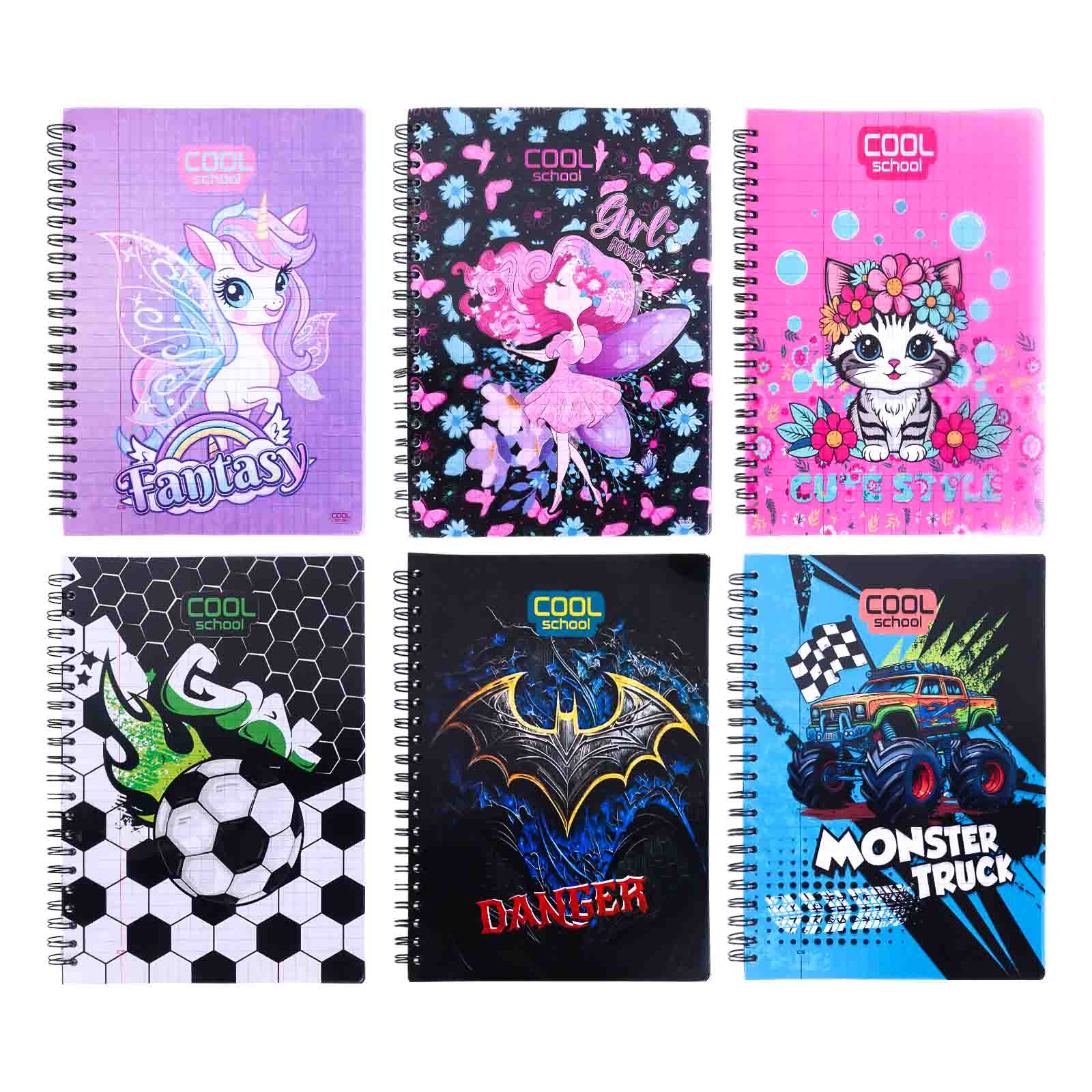 Cool School - Cahier à Spirale 300 Pages Grand Format - Librairie Oxford City