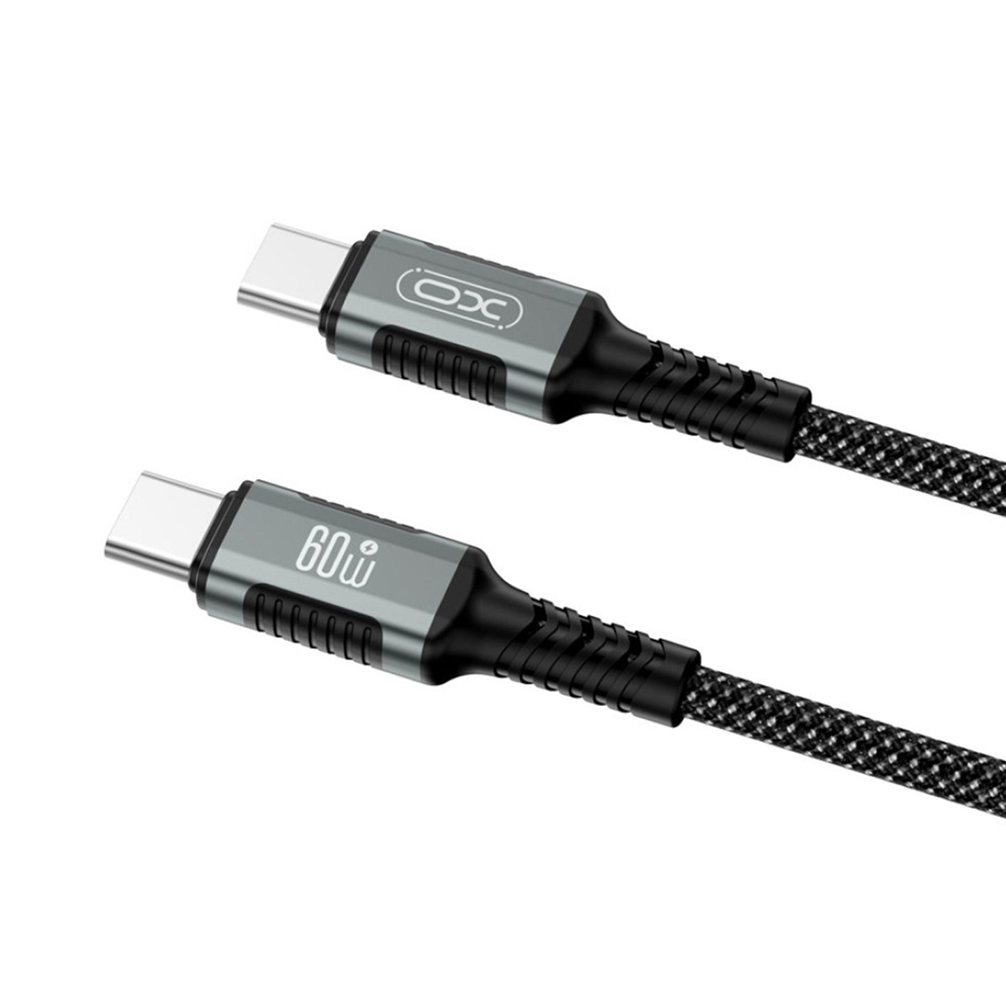 Câble de données XO NB - Q267 tressé magnétiquement, USB - C vers USB - C, 60 W, 1 m - Librairie Oxford City