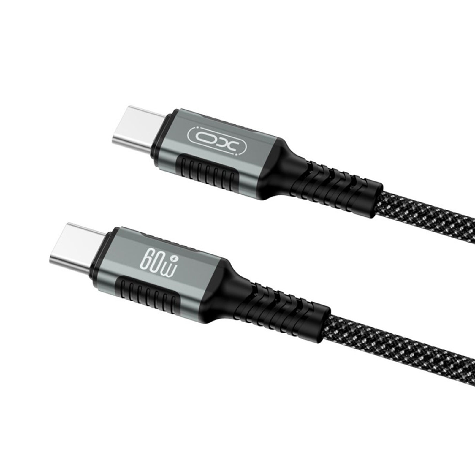 Câble de données XO NB - Q267 tressé magnétiquement, USB - C vers USB - C, 60 W, 1 m - Librairie Oxford City