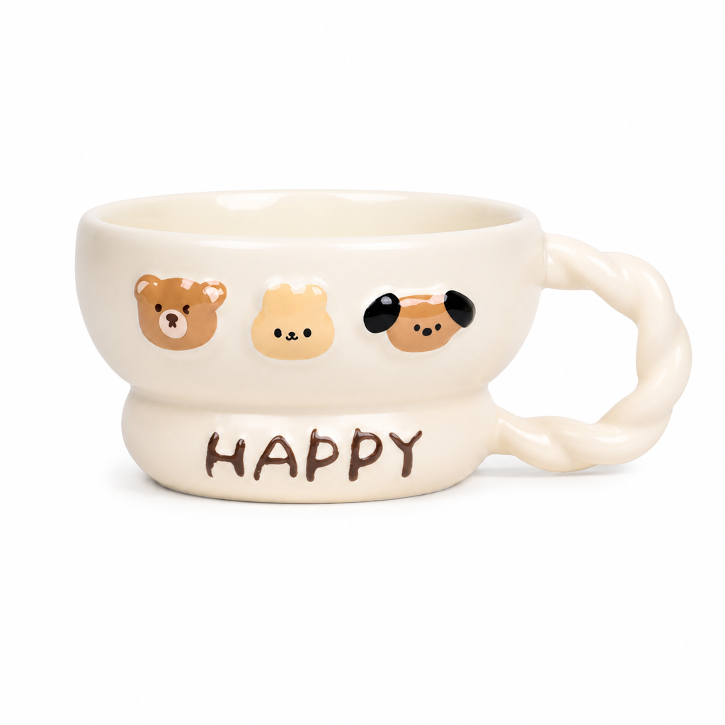 Mug en Céramique Happy — Motifs Animaux