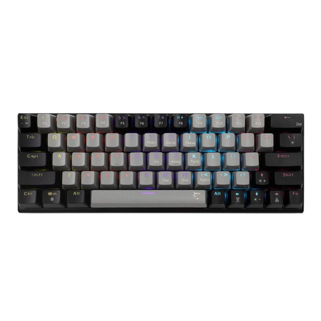 White Shark keyboard WAKIZASHI - 2 / Grey - black US - RED.SW (GK - 002711V2) - Librairie Oxford City