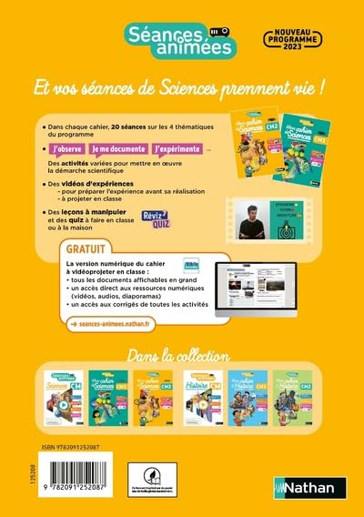 Séances animées - CM2 - Mon cahier des sciences Paperback – October 5, 2023 - Librairie Oxford City