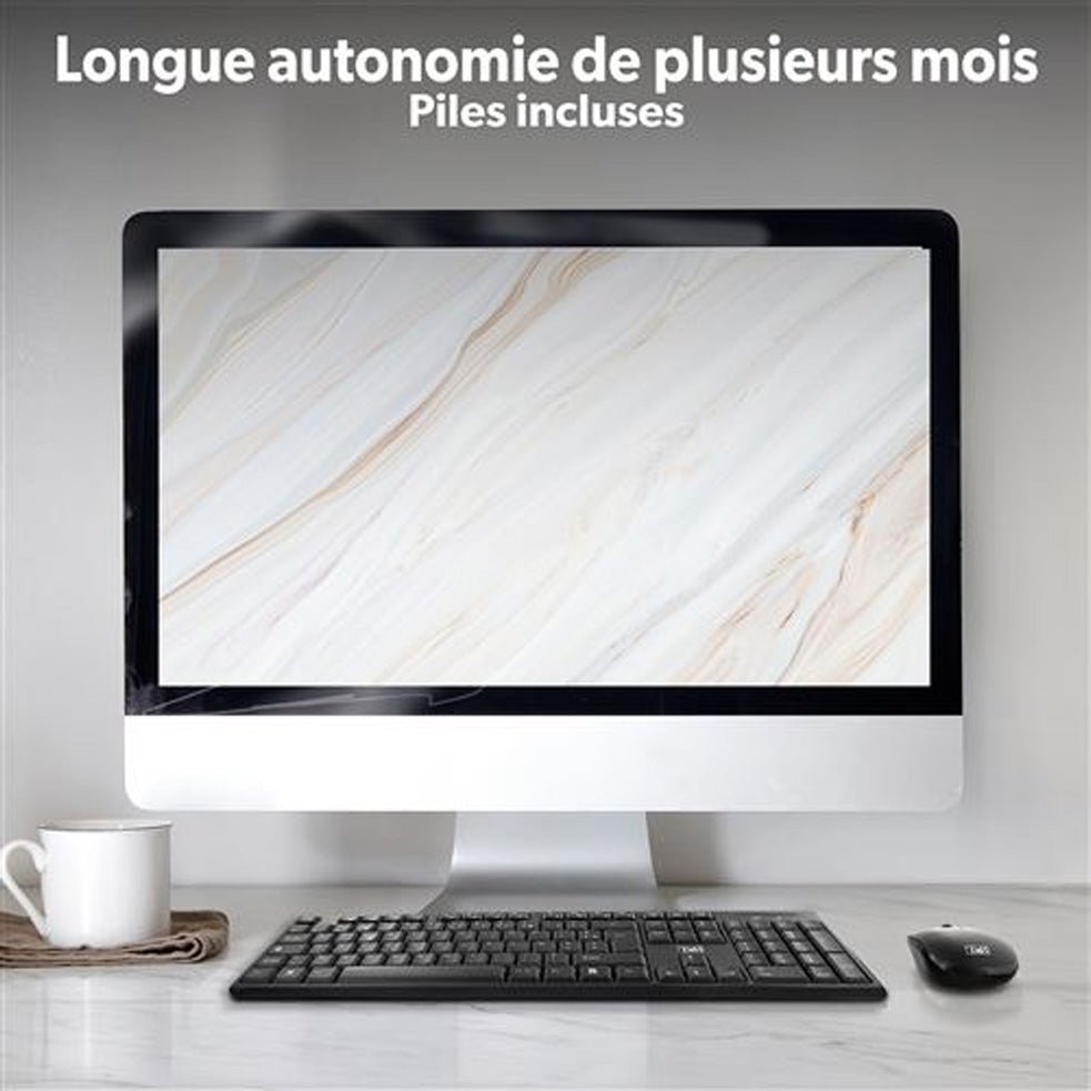 T'nB CLASSY - Pack clavier + souris sans fil - noir - Librairie Oxford City