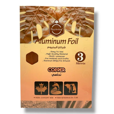Keep Smiling — Papier Aluminium Cuivre A4 — Lot de 3 Feuilles - Librairie Oxford City