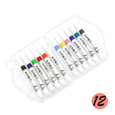 Set de 12 Marqueurs Acryliques Kaino – Acrylic Marker Pen - Librairie Oxford City