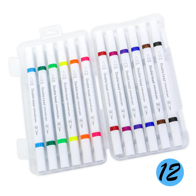 Set de 12 Feutres Double Pointe PenSchool – Dual Tip 2 en 1 - Librairie Oxford City
