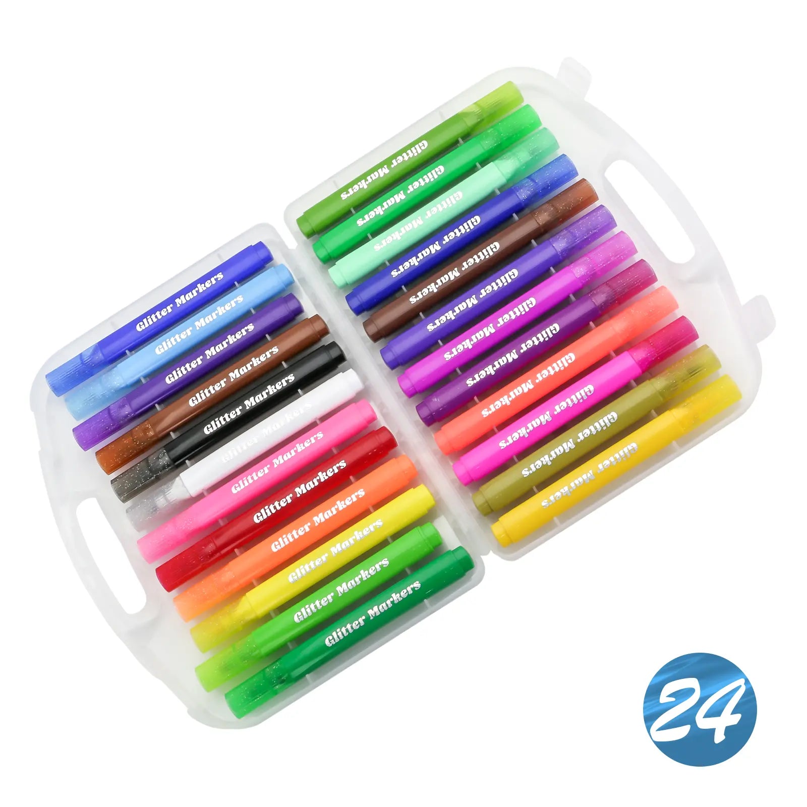 Set de 24 Marqueurs Pailletés Kaino – Glitter Marker - Librairie Oxford City