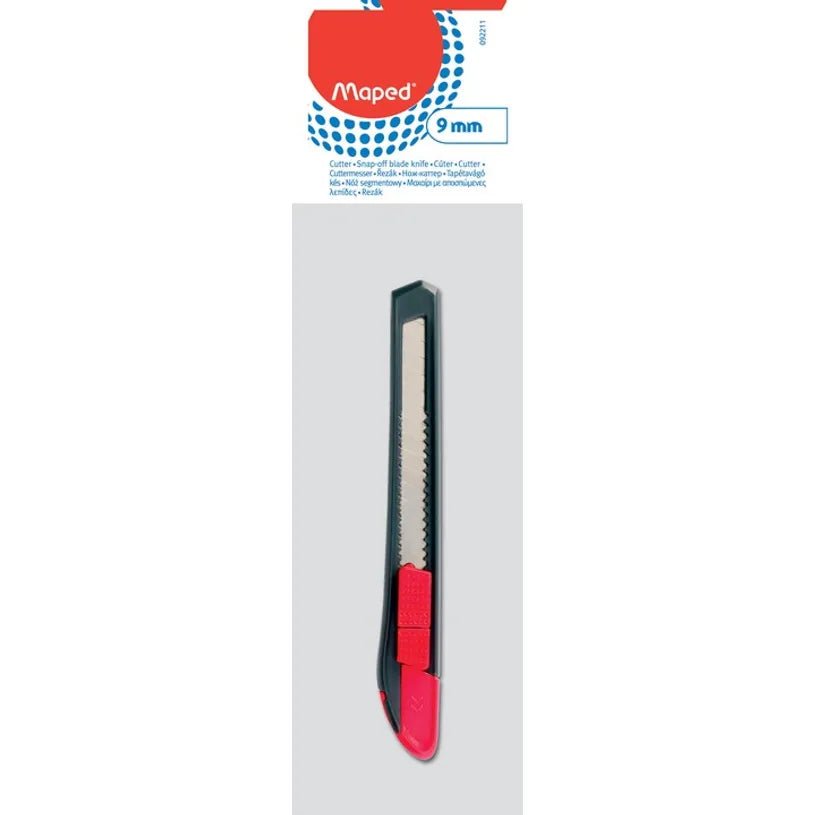 Maped – Cutter rétractable 9 mm casse - lames intégré - Librairie Oxford City