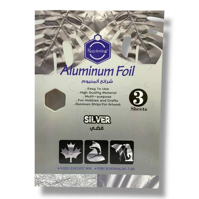 Keep Smiling — Papier Aluminium Argent pour Beaux Arts (Lot de 3 Feuilles A4) - Librairie Oxford City