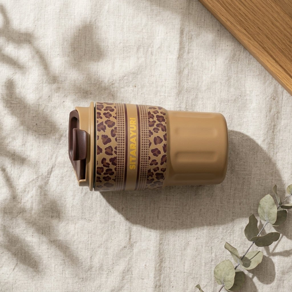 Mug Thermos Inox Sitarayuri – Tasse Café Isotherme Design Imprimé | Oxford City - Librairie Oxford City