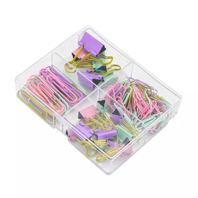 Coffret pastel – Trombones & pinces de bureau - Librairie Oxford City