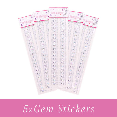 Gem Stickers Strass Coquillage ARGENT – Lot de 5 Planches - Librairie Oxford City