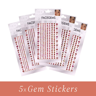 Face Gems Strass ORANGE – Lot de 5 Planches - Librairie Oxford City