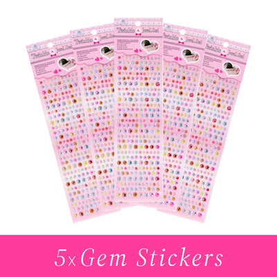 Gem Stickers Strass Diamant Serti MULTICOULEUR – Lot de 5 Planches - Librairie Oxford City