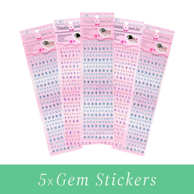 Gem Stickers Strass Diamant Serti BLEU & VIOLET – Lot de 5 Planches - Librairie Oxford City