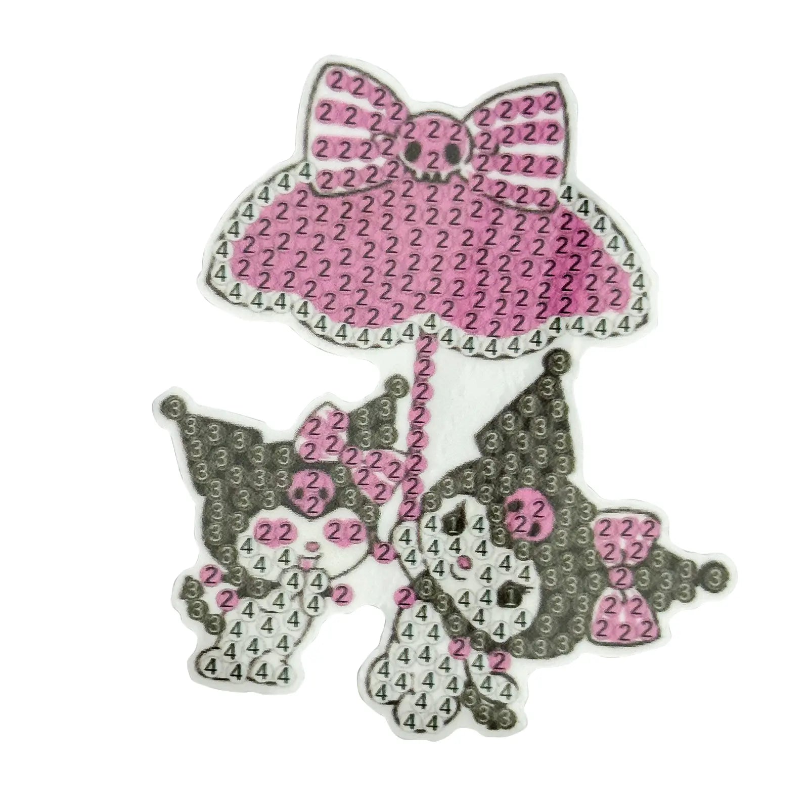 Diamond Painting Stickers (4 Pièces)(≈8cm) – Cute Bear & Friends Set - Librairie Oxford City