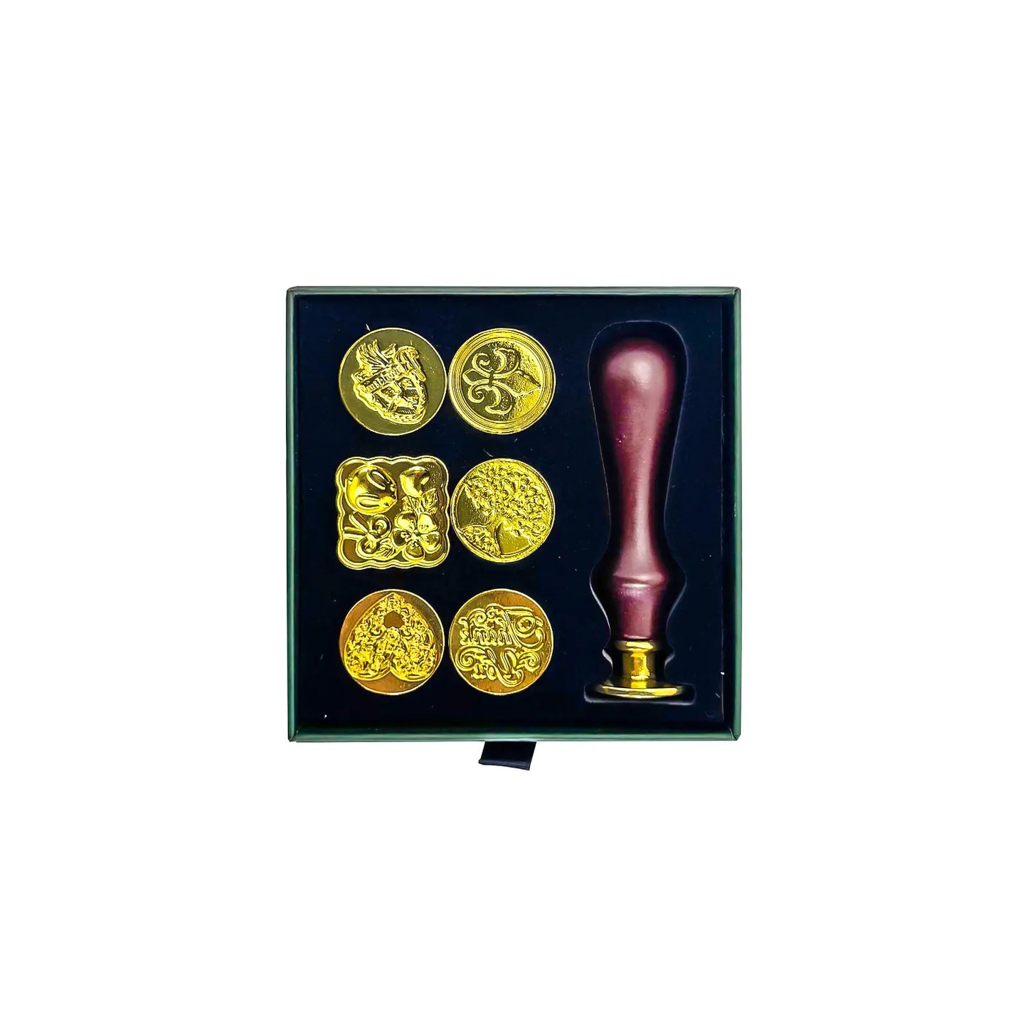 Coffret Sceaux de Cire Premium – 6 Tampons Interchangeables & Manche Bois ✨ - Librairie Oxford City