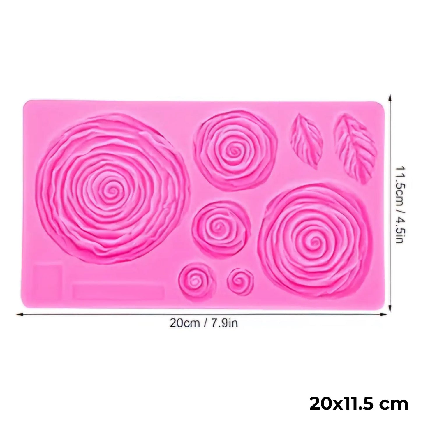 🌹 Moule Silicone Fleurs en Spirale – 20 × 11,5 cm | Pour Résine, Plâtre ou Pâte Polymère - Librairie Oxford City