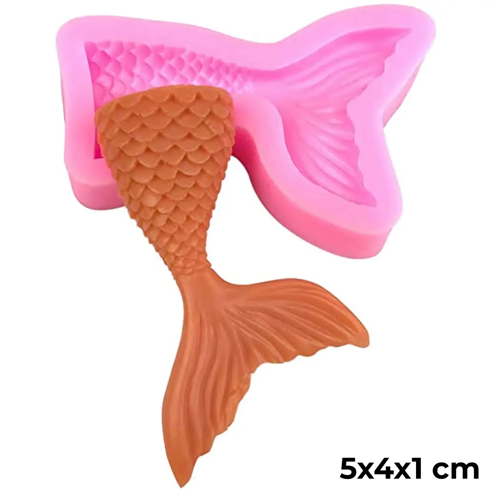 🧜‍♀️ Moule Silicone Queue de Sirène – 5 × 4 × 1 cm | Pour Bougie, Résine, Savon ou Pâte Polymère - Librairie Oxford City