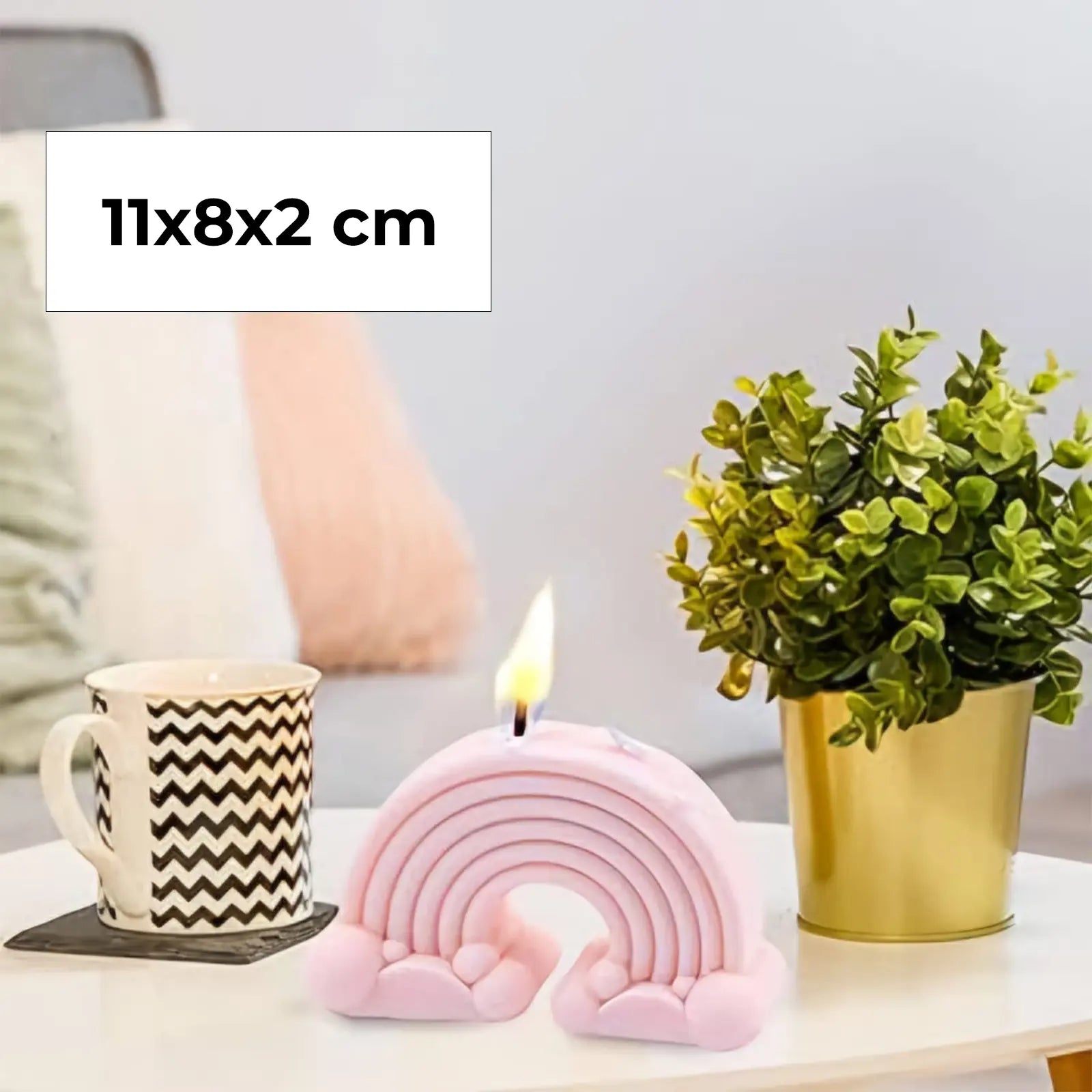 🌈 Moule Silicone Arc - en - Ciel – 11 × 8 × 2 cm | Pour Bougie, Résine, Plâtre ou Savon - Librairie Oxford City