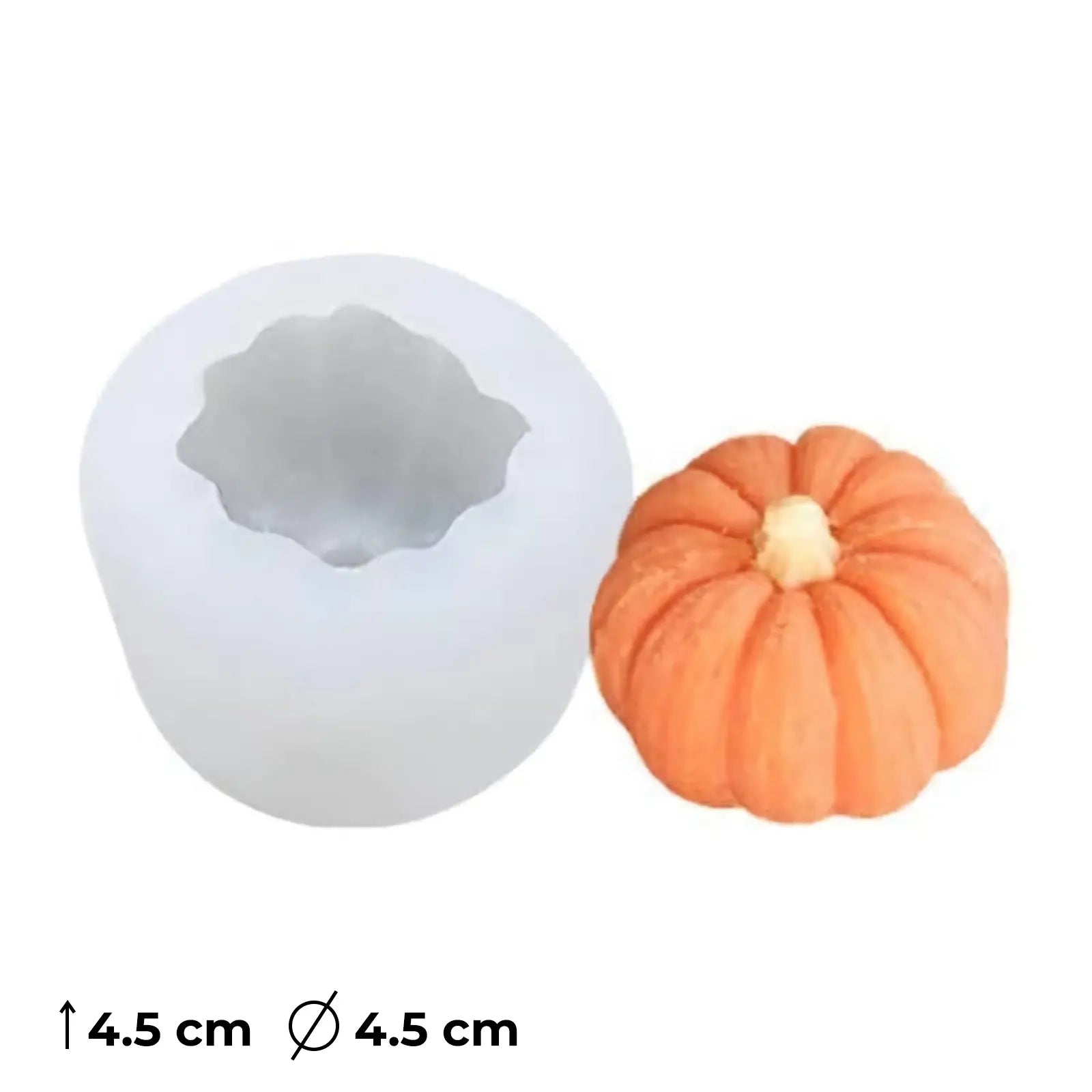 🎃 Moule Silicone Citrouille – 4,5 × 4,5 cm | Pour Bougie, Résine, Savon ou Plâtre - Librairie Oxford City