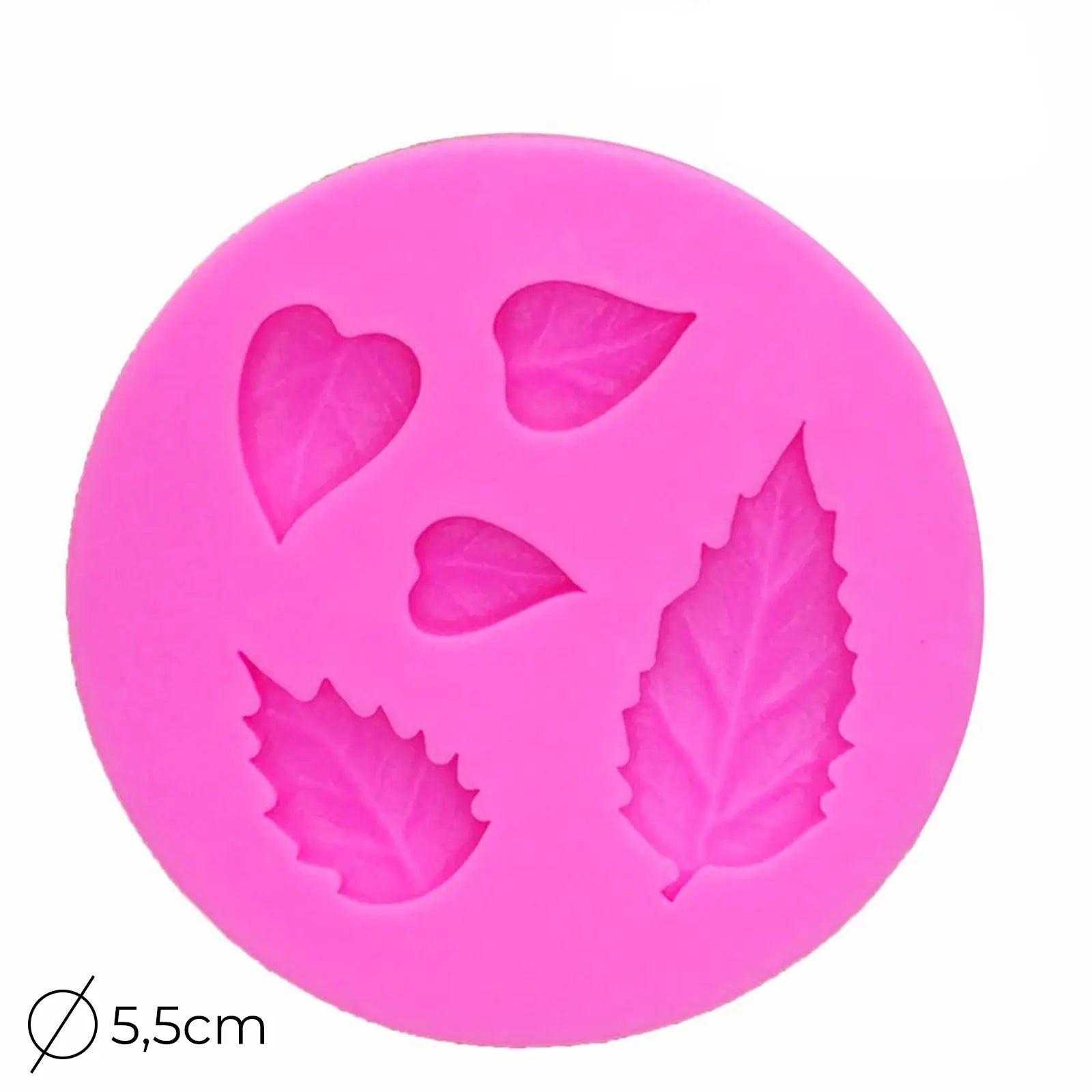 🍃 Moule Silicone Feuilles & Cœurs – 5,5 cm | Pour Résine, Pâte Polymère & Décoration - Librairie Oxford City