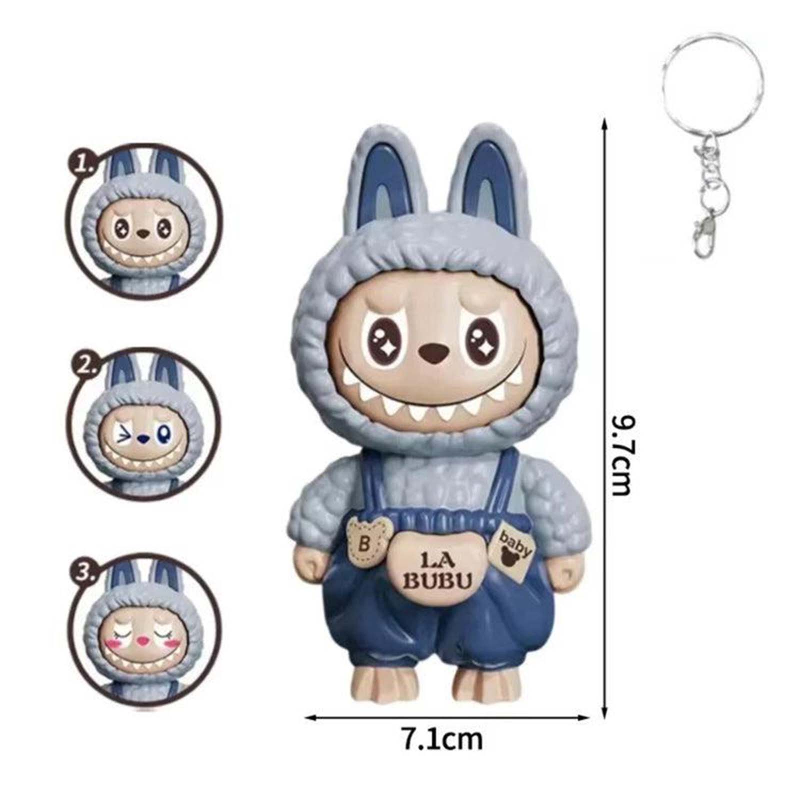 Porte - clé figurine MONSTERS 🐰 – Jouet mignon à expressions changeantes (9.7 cm) - Librairie Oxford City