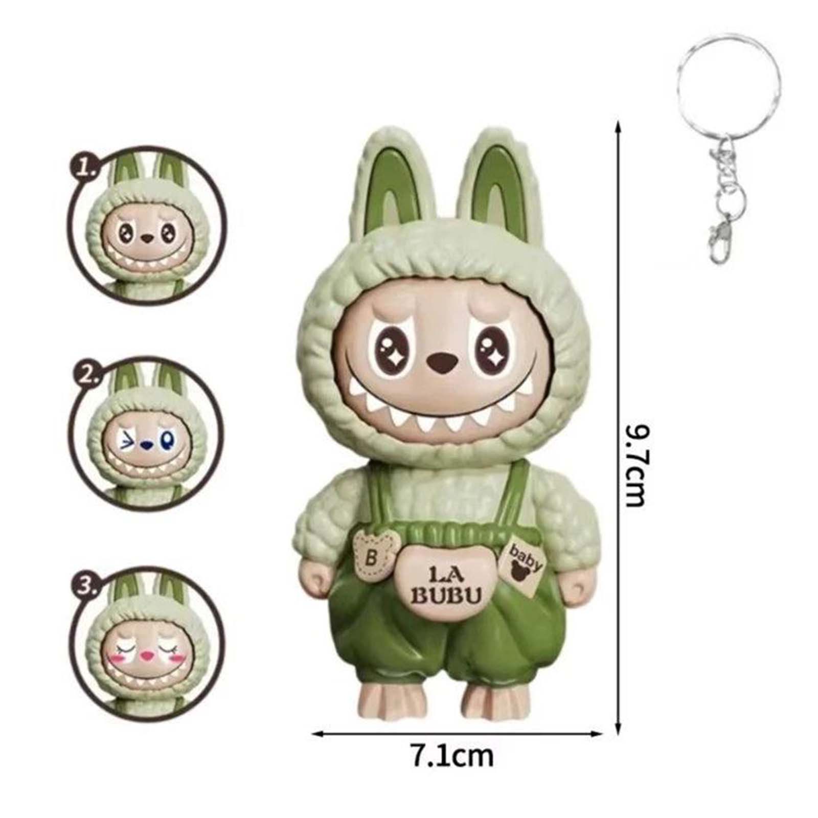 Porte - clé figurine MONSTERS 🐰 – Jouet mignon à expressions changeantes (9.7 cm) - Librairie Oxford City