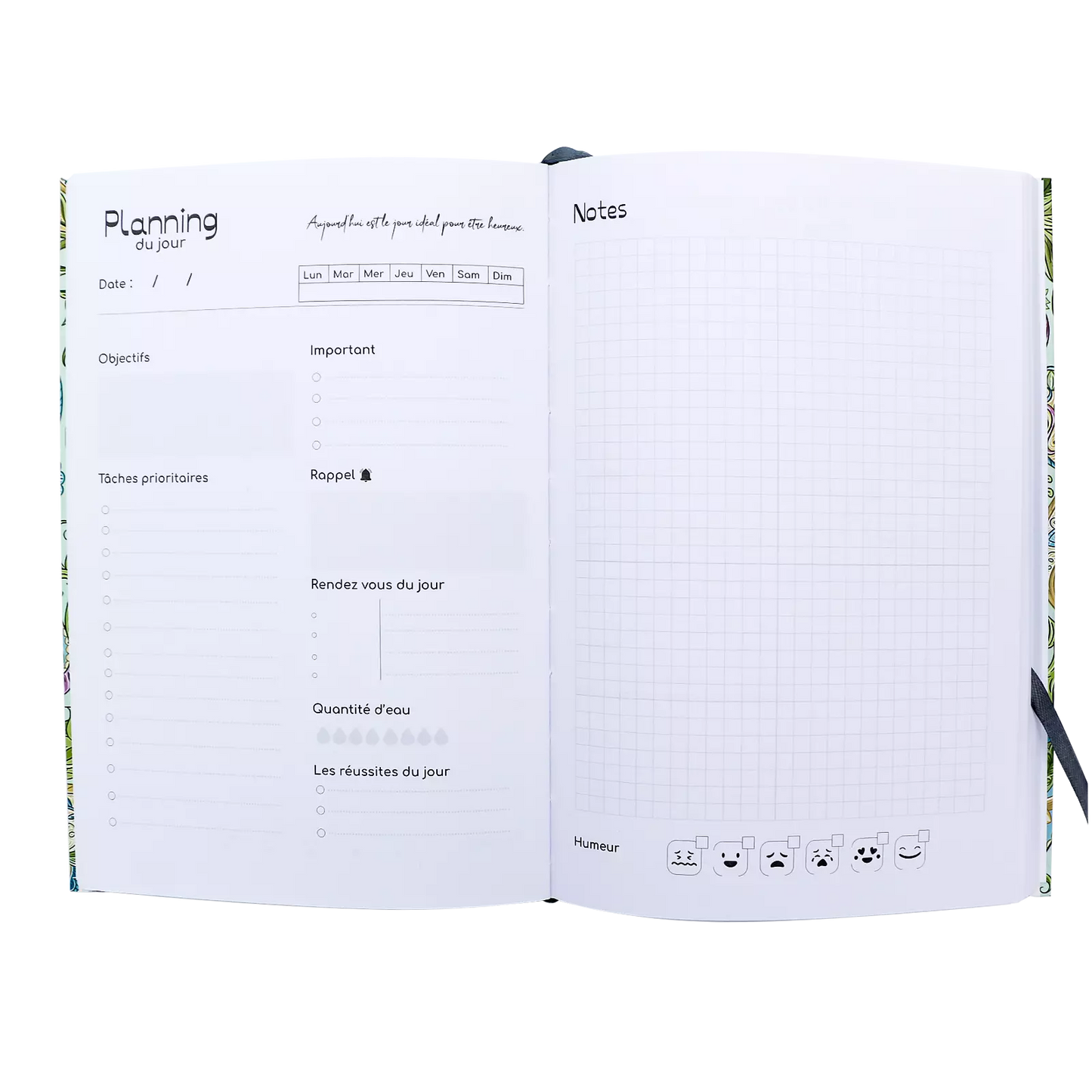 Agenda Quotidien – Planner journalier structuré & élégant (21 × 15 cm)