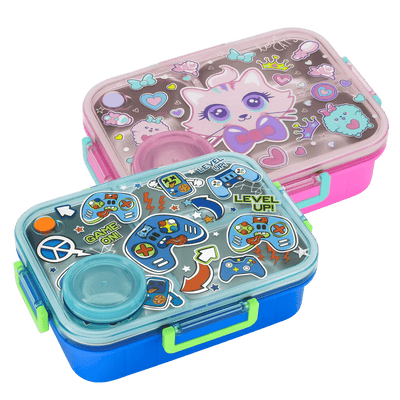 Boîte Repas Enfant 830ml en Inox – Modèles Chat & Gamer - Librairie Oxford City