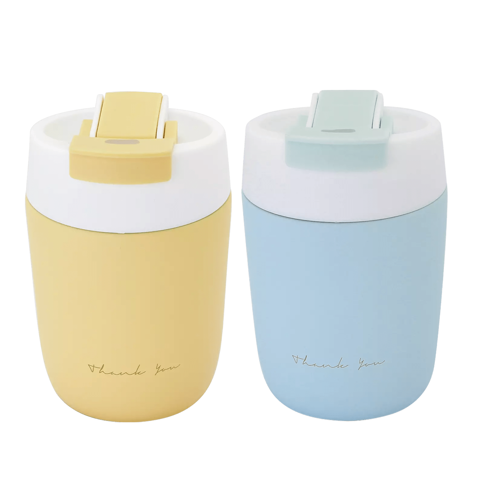 Mug de Voyage Pop - Top 360 ml — Pastel (Bleu / Jaune) - Librairie Oxford City