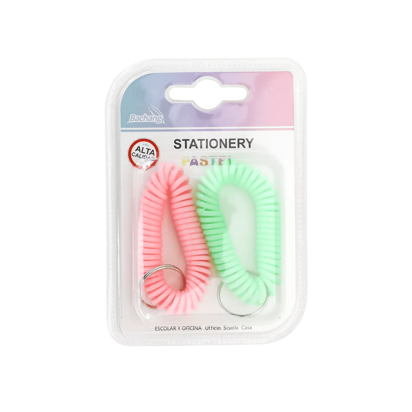 Porte - clés Spirale Pastel Bachang – Lot de 2 - Librairie Oxford City