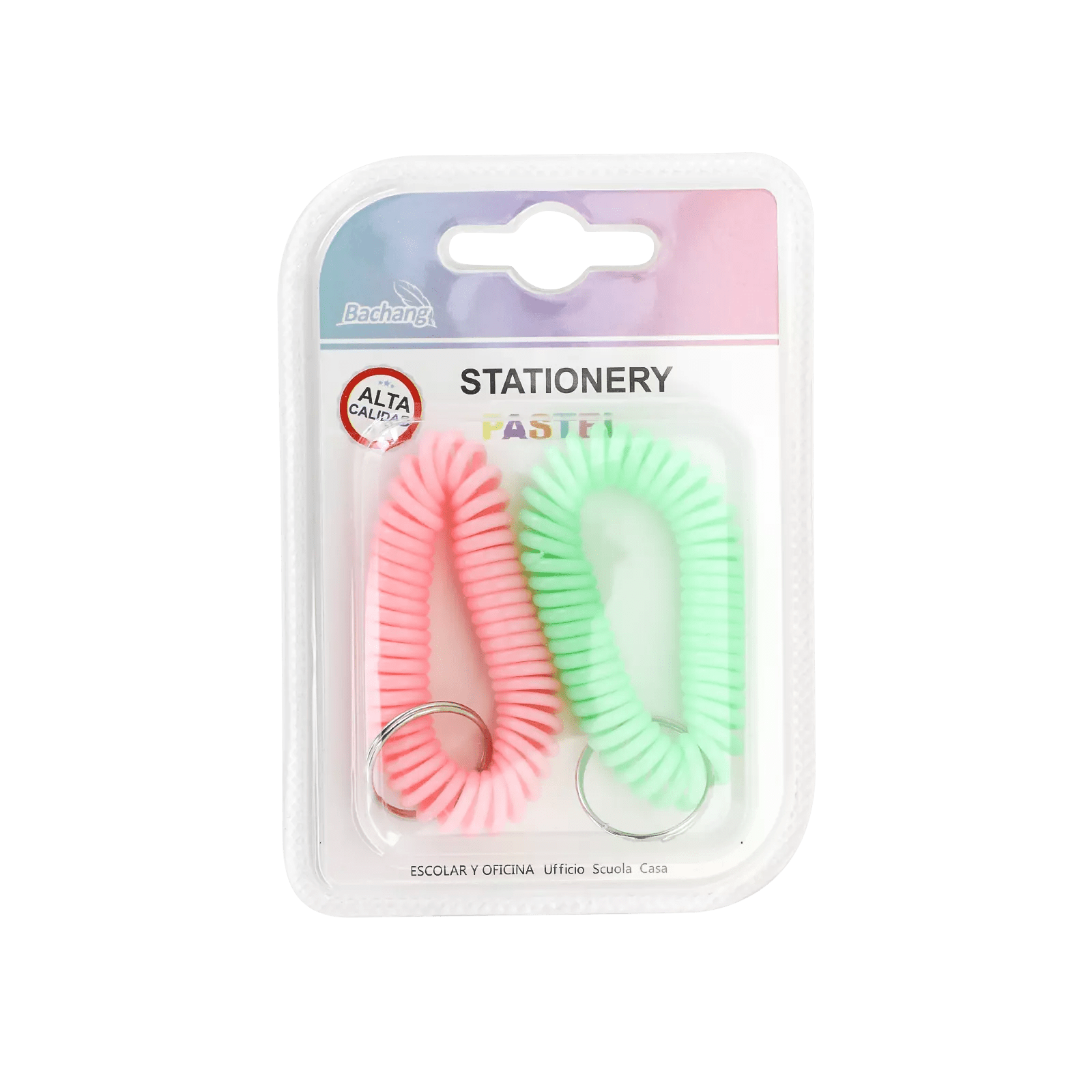 Porte - clés Spirale Pastel Bachang – Lot de 2 - Librairie Oxford City