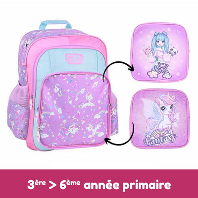 Sac à Dos Scolaire Cool School - 3 Faces (Filles)