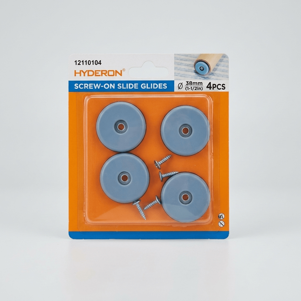 Hyderon Embouts Glisseurs à Vis pour Pieds de Chaise — Ø38mm, Lot de 4 - Librairie Oxford City