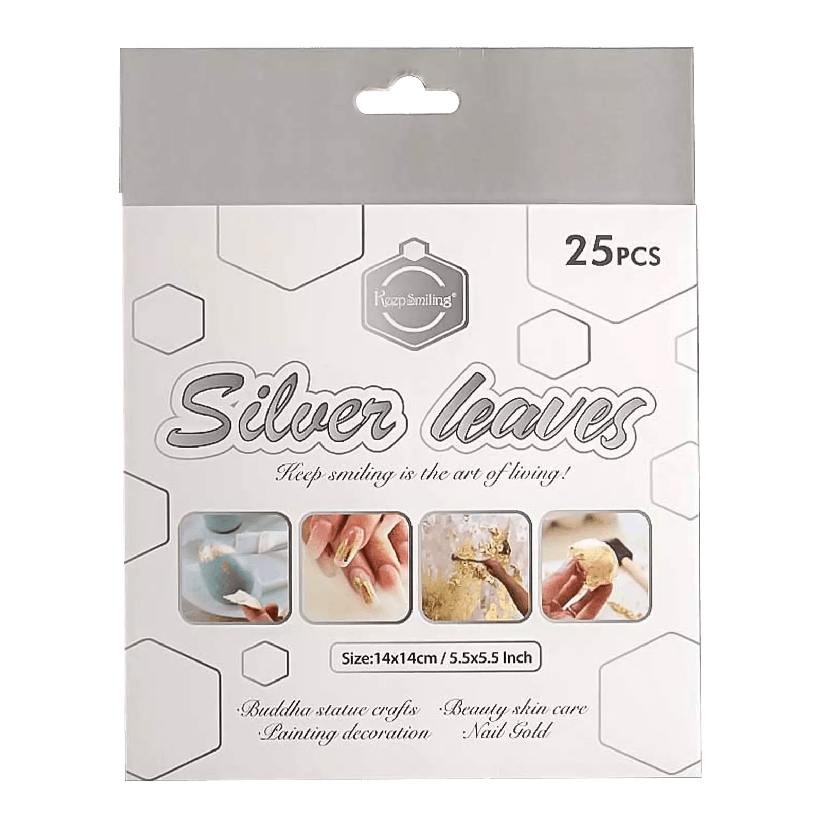 Etui 25 feuilles d'argent 14x14cm - Librairie Oxford City