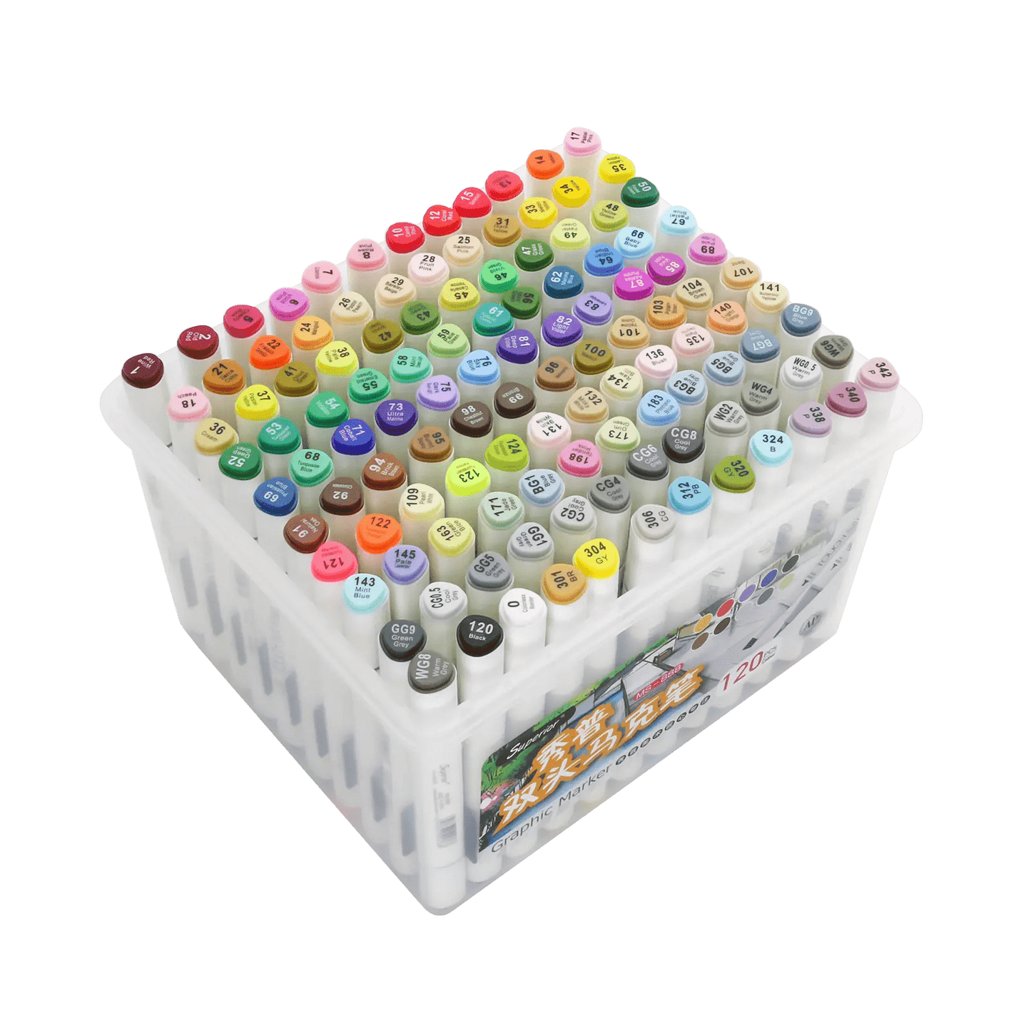 🎨 Set de 120 Marqueurs à Double Pointe – Touch Soft Head (16 cm) - Librairie Oxford City