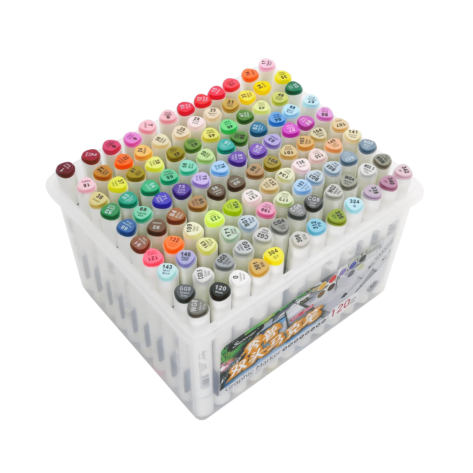 🎨 Set de 120 Marqueurs à Double Pointe – Touch Soft Head (16 cm) - Librairie Oxford City