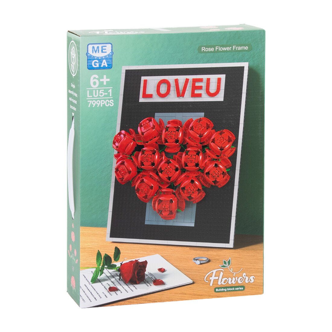 Zuanma Building Block Flower Rose Frame 848 Pcs 6+ - Librairie Oxford City