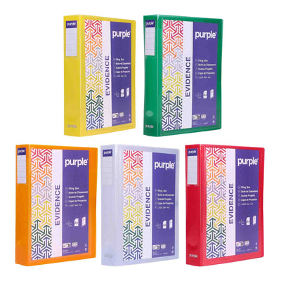 Boîte de Classement PP A4 Dos 60mm Personnalisable — Purple Evidence - Librairie Oxford City