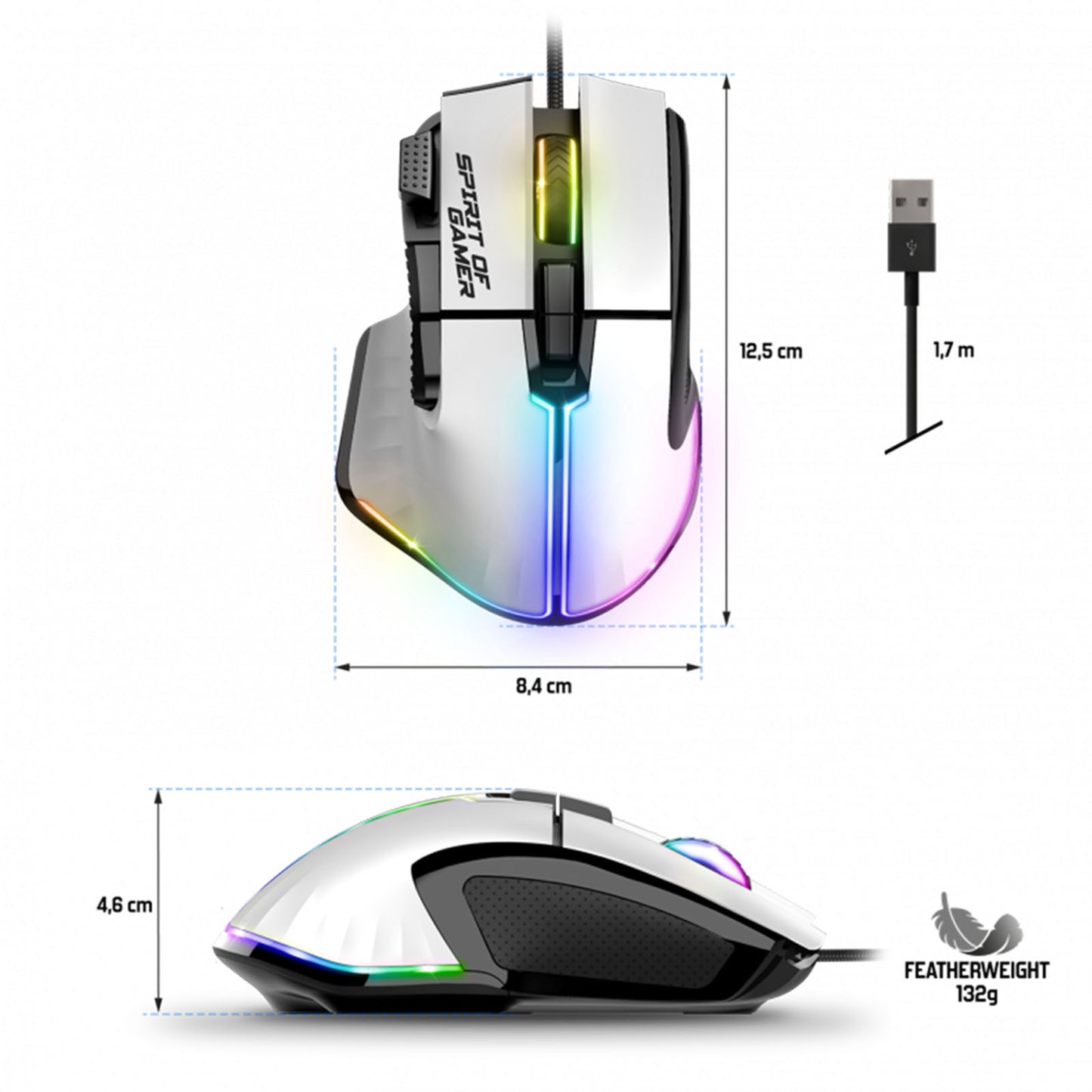 Souris PRO - M5 ARTIC RGB - Librairie Oxford City