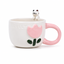Mug en Céramique Décoratif — Motif Chat et Fleurs