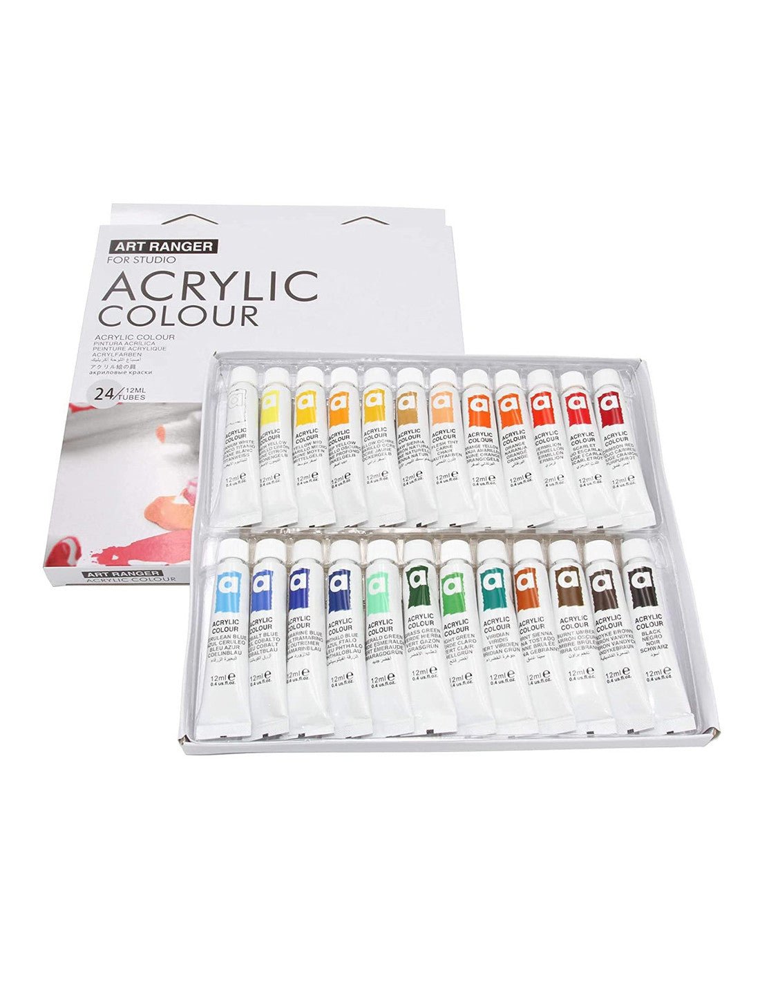 Acrylic Paint Set 24 Tubes 12ml Art Ranger - Librairie Oxford City